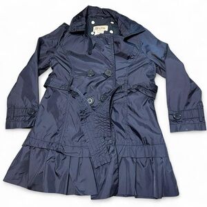 BRUMS Girls Navy Ruffle Rain Jacket – Size 5
